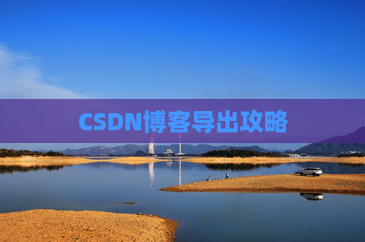 CSDN博客导出攻略